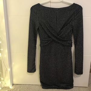 Short black sparkly dress